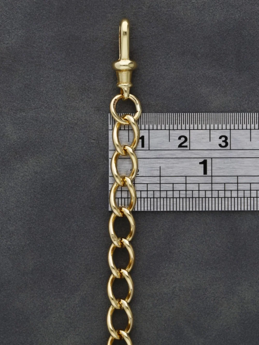 William May 9ct Yellow Gold 7.5" Albert Style Curb Link Bracelet, view 2
