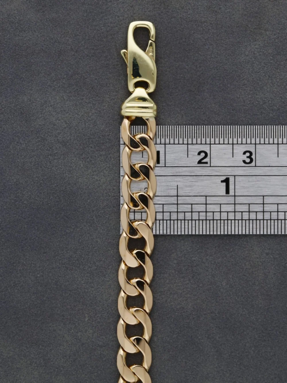 William May 9ct Yellow Gold 7.5" Curb Bracelet, view 3