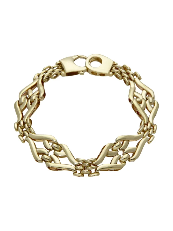 William May 9ct Yellow Gold 7.5" Fancy Link Bracelet