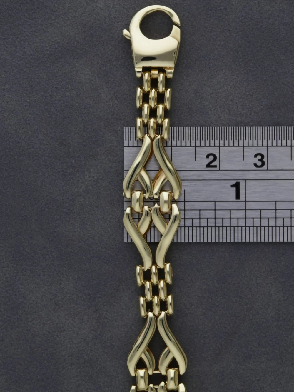 William May 9ct Yellow Gold 7.5" Fancy Link Bracelet, view 2