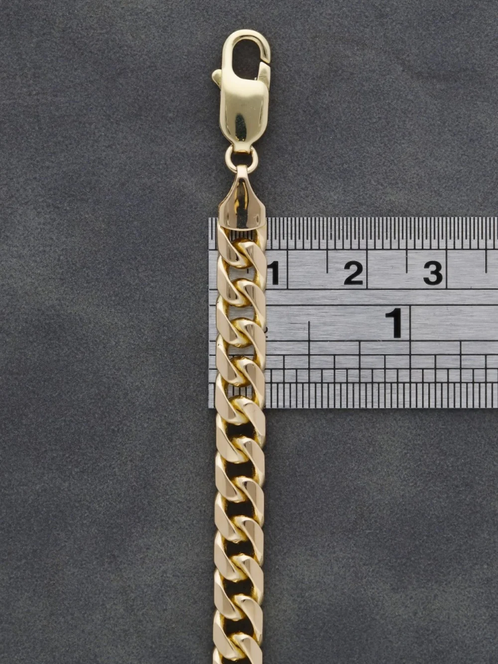 William May 9ct Yellow Gold 7.5" Heavy Curb Bracelet, view 3