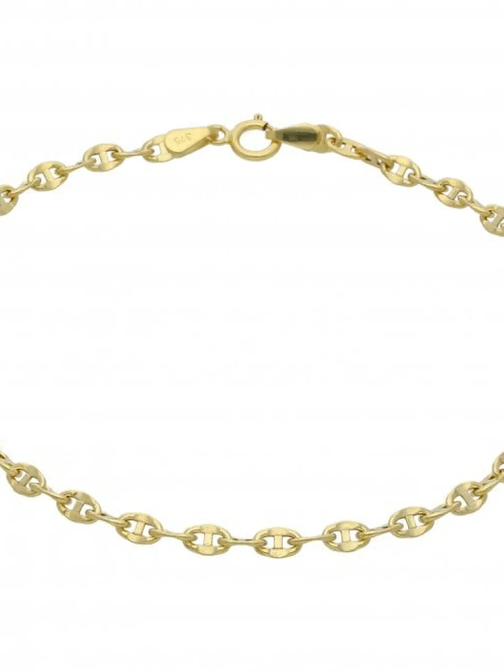 William May 9ct Yellow Gold 7.5" Hollow Anchor Link Bracelet, view 2