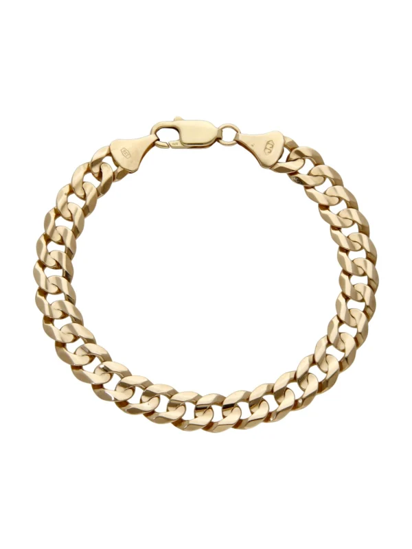 William May 9ct Yellow Gold 8" Curb Bracelet