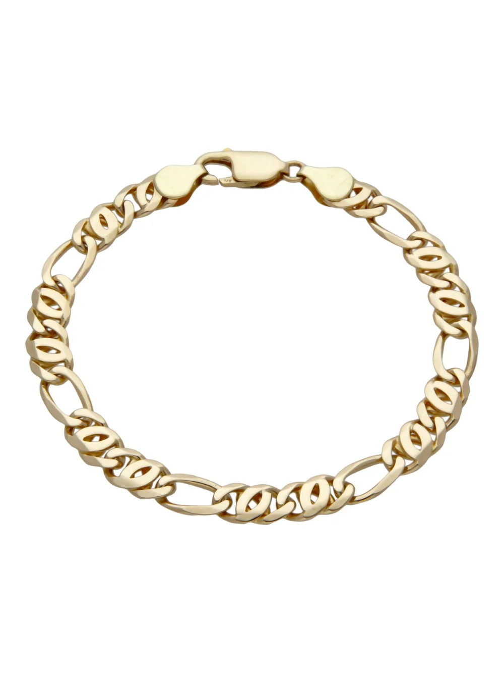 William May 9ct Yellow Gold 8" Fancy Link Bracelet