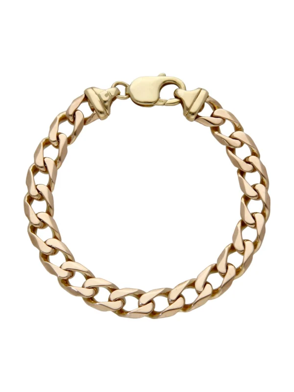 William May 9ct Yellow Gold 8" Heavy Curb Bracelet