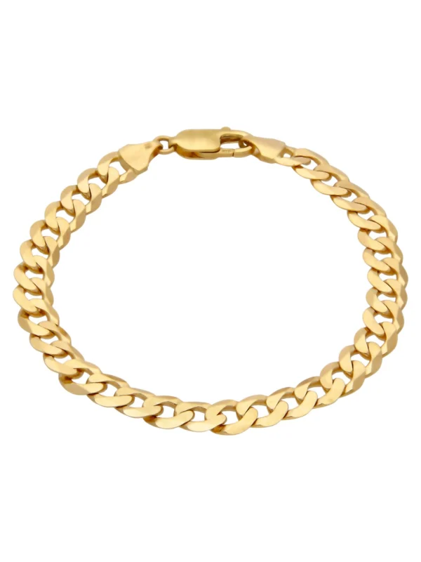 William May 9ct Yellow Gold 8.25" Curb Bracelet 13G