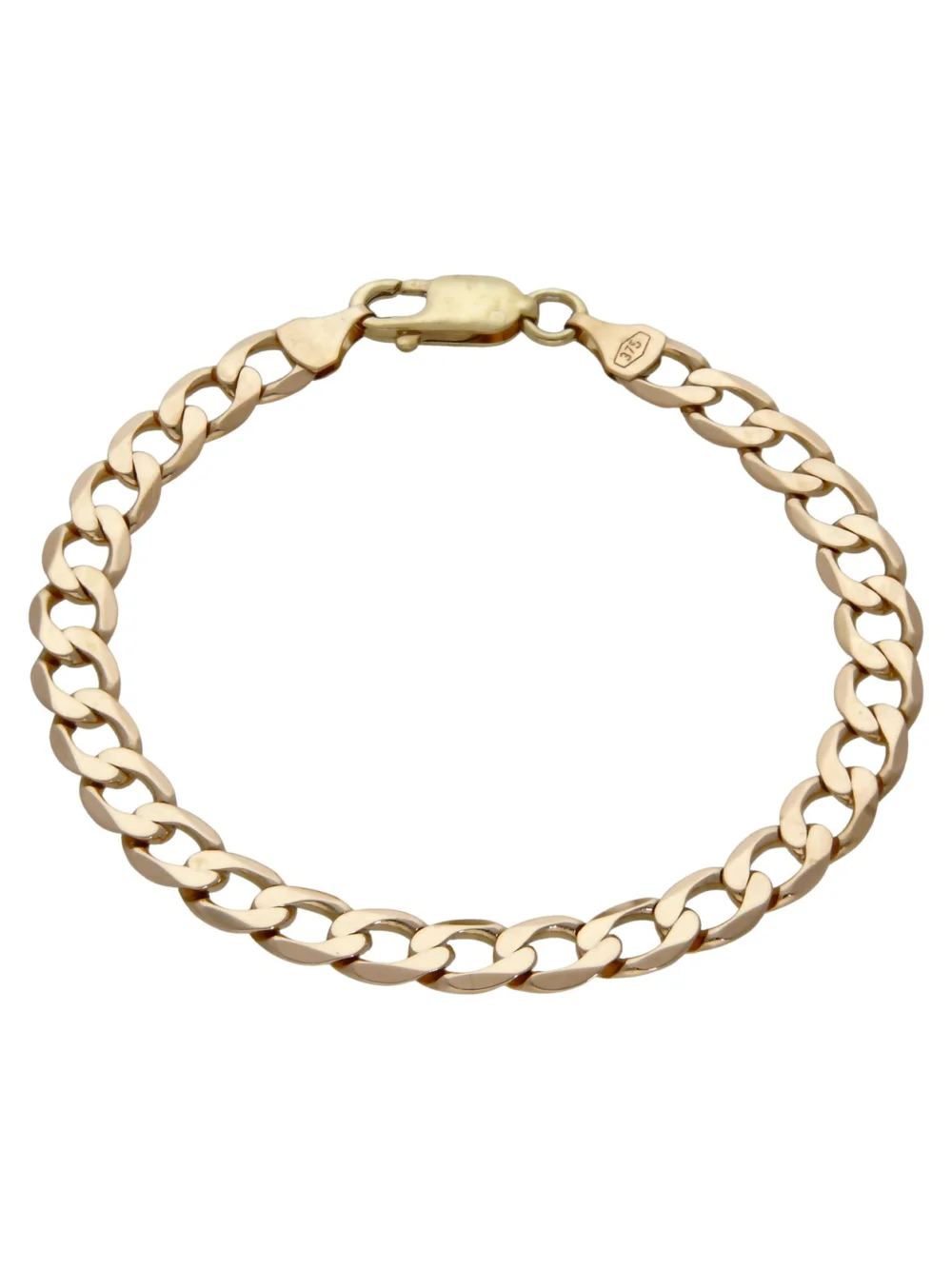 William May 9ct Yellow Gold 8.25" Curb Bracelet