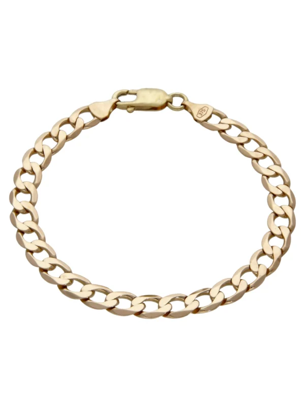 William May 9ct Yellow Gold 8.25" Curb Bracelet