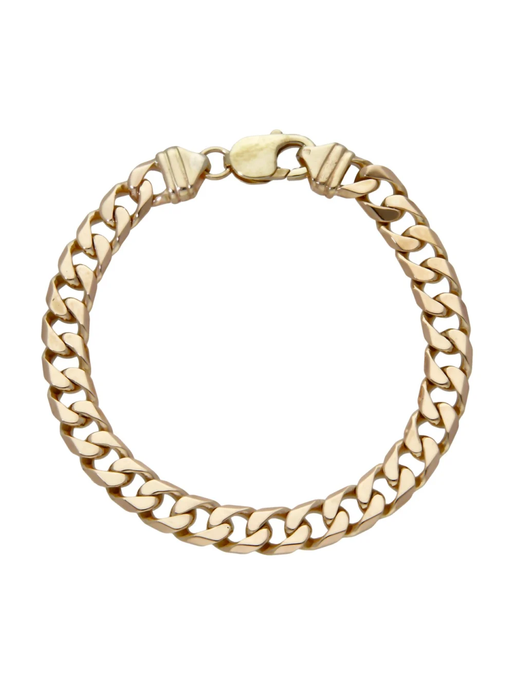 William May 9ct Yellow Gold 8.25" Heavy Curb Bracelet
