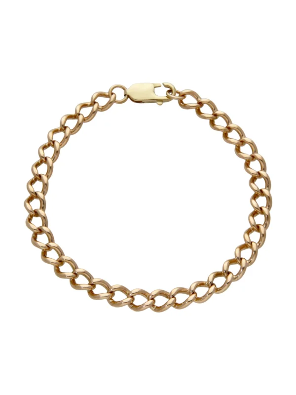 William May 9ct Yellow Gold 8.5" Curb Bracelet