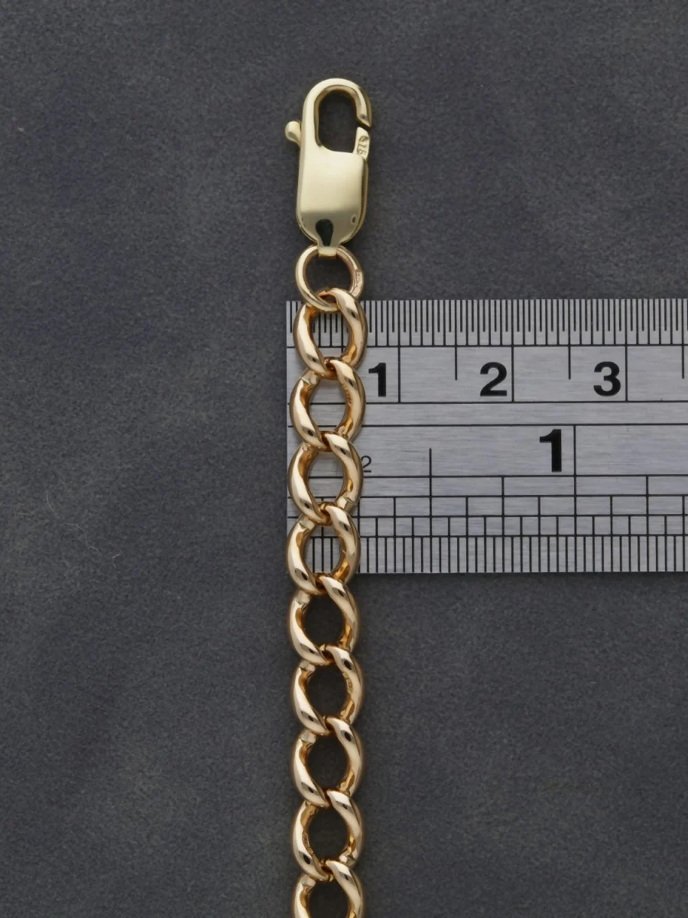 William May 9ct Yellow Gold 8.5" Curb Bracelet, view 3