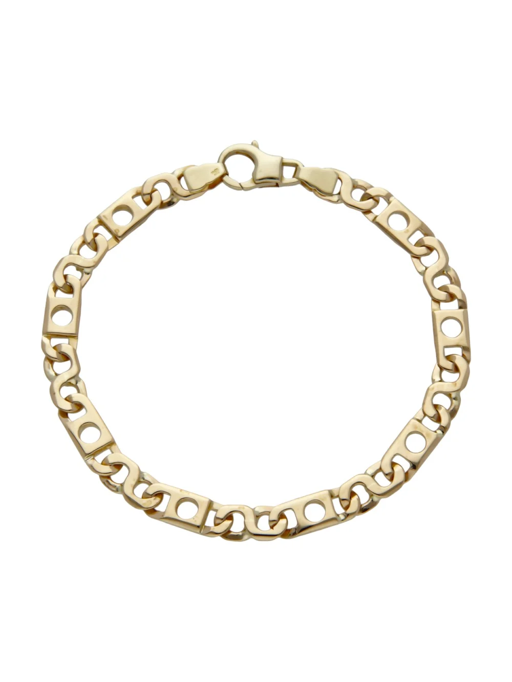 William May 9ct Yellow Gold 8.5" Fancy Link Bracelet