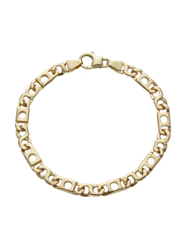 William May 9ct Yellow Gold 8.5" Fancy Link Bracelet