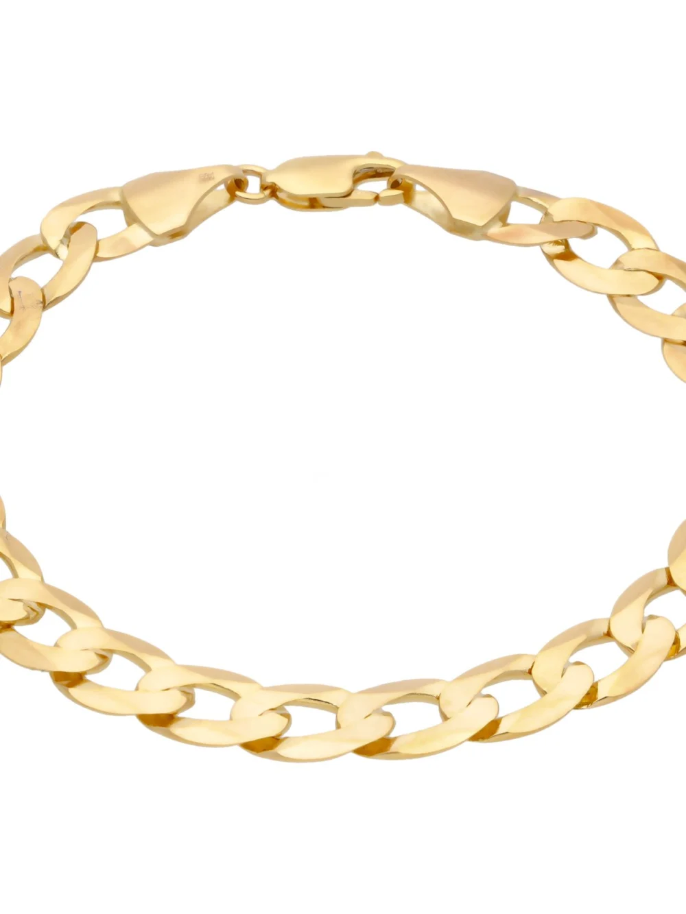 William May 9ct Yellow Gold 8.5 Inch Flat Curb Link Bracelet 13G