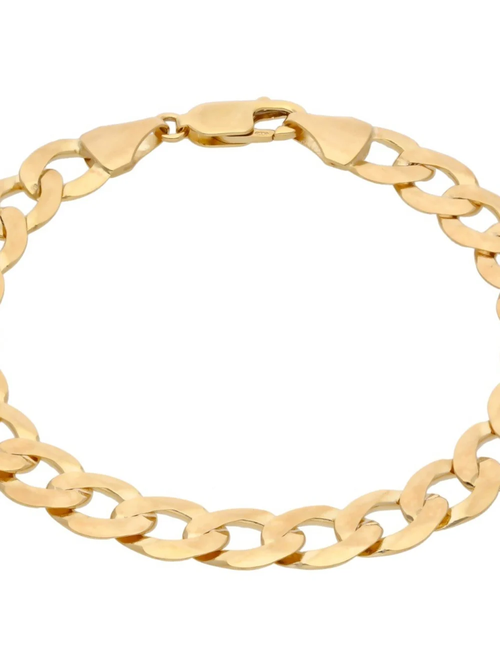 William May 9ct Yellow Gold 8.5 Inch Solid Curb Mens Bracelet 16.3G