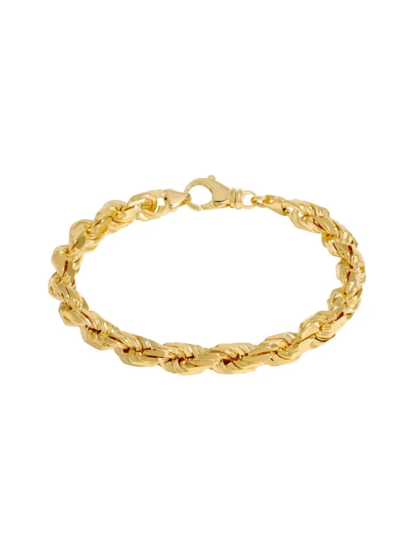 William May 9ct Yellow Gold 8.5 Inch Solid Rope Bracelet 42.3G