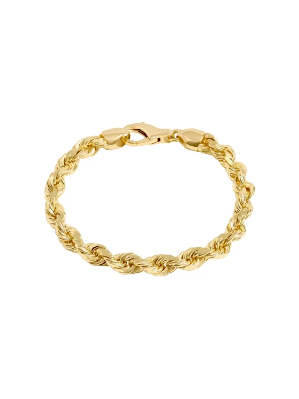 William May 9ct Yellow Gold 8.5" Solid Rope Bracelet 37G