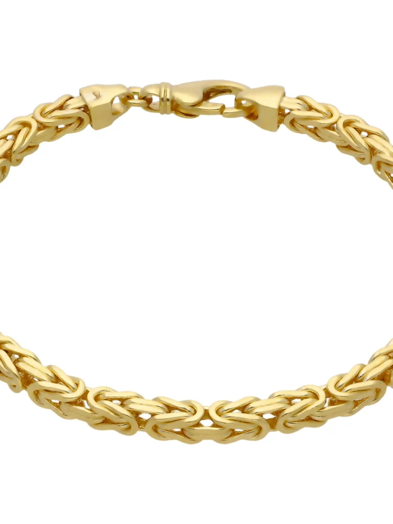 William May 9ct Yellow Gold 8.5" Square Byzantine Bracelet 25.6G