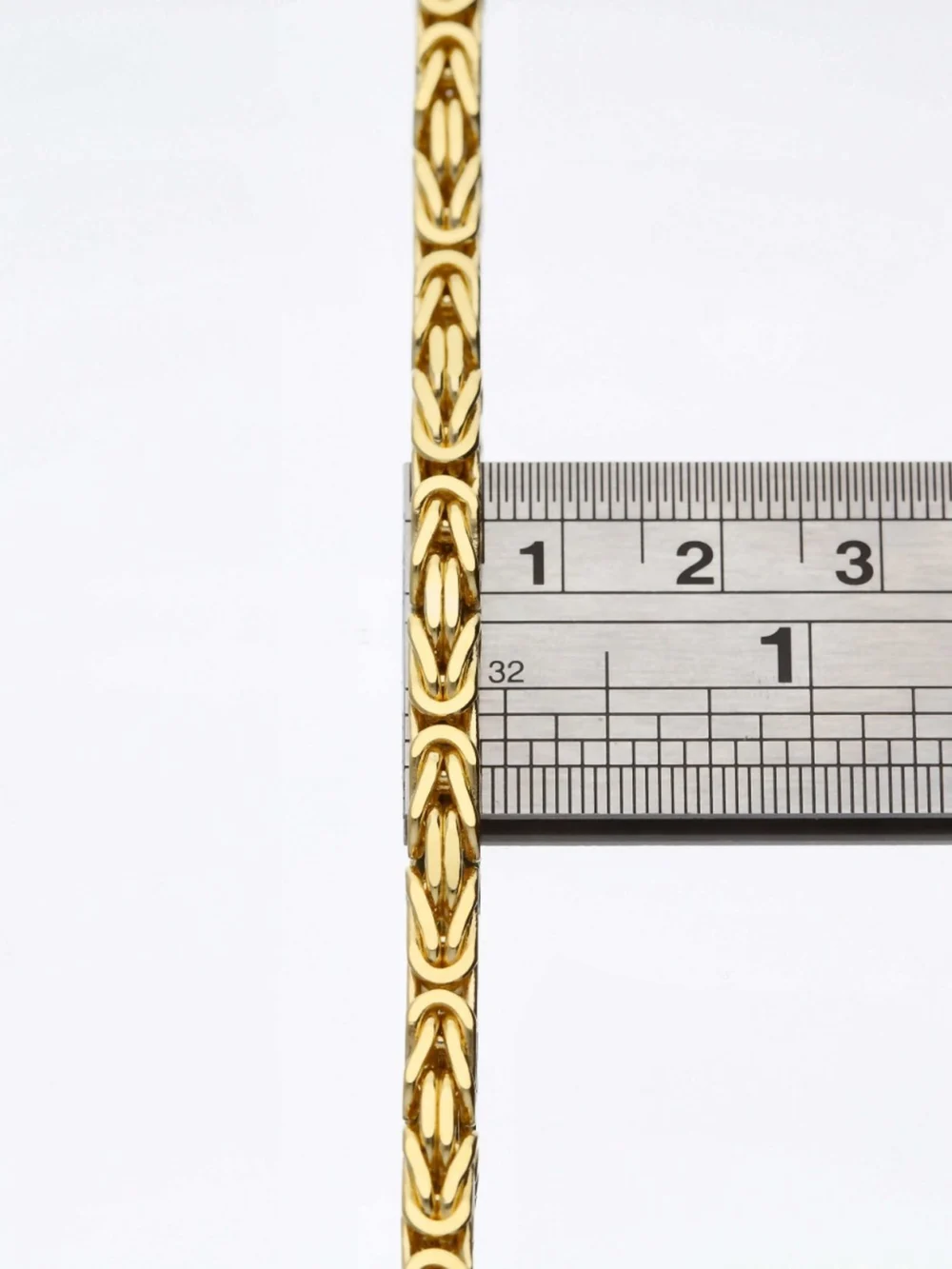 William May 9ct Yellow Gold 8.5" Square Byzantine Bracelet 25.6G, view 2