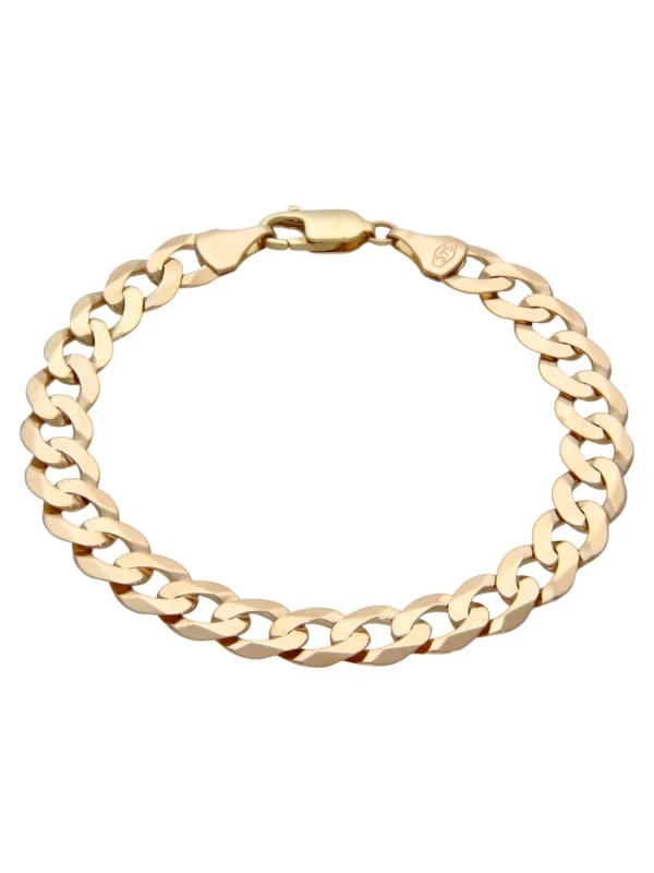 William May 9ct Yellow Gold 8.75" Curb Bracelet