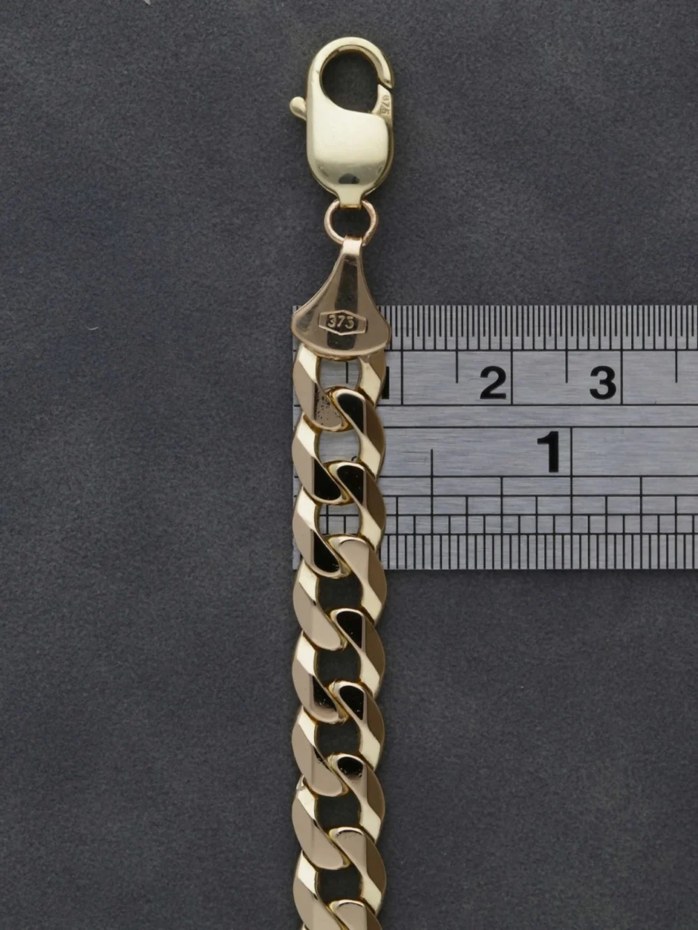 William May 9ct Yellow Gold 8.75" Curb Bracelet, view 3