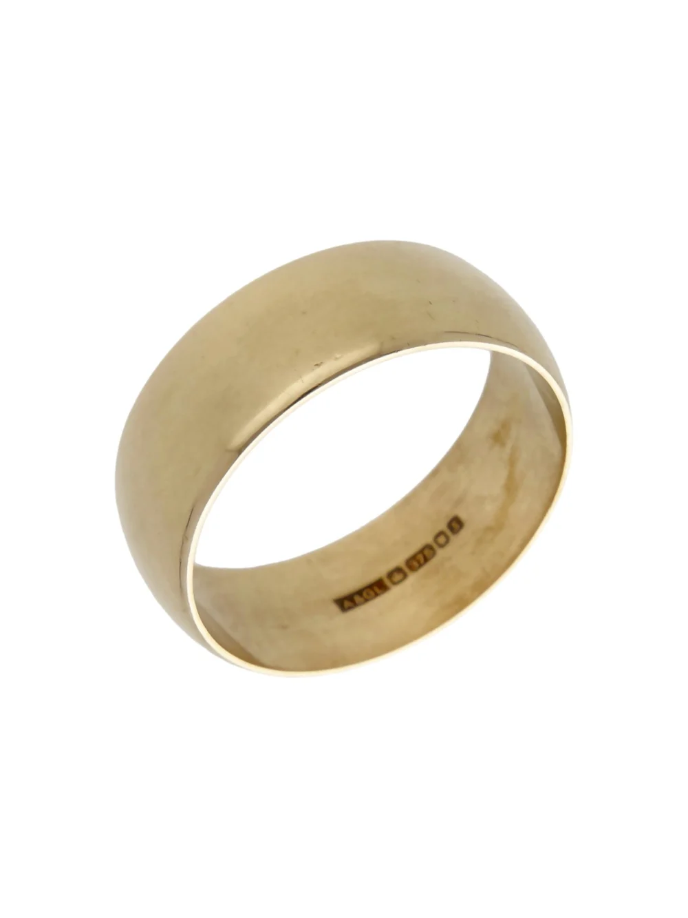 William May 9ct Yellow Gold 8mm Wide Wedding Band Ring