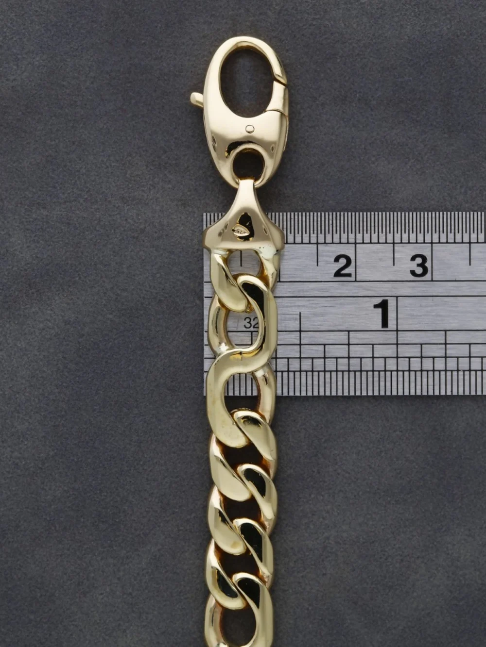 William May 9ct Yellow Gold 9" Heavy Curb & Infinity Link Bracelet, view 3
