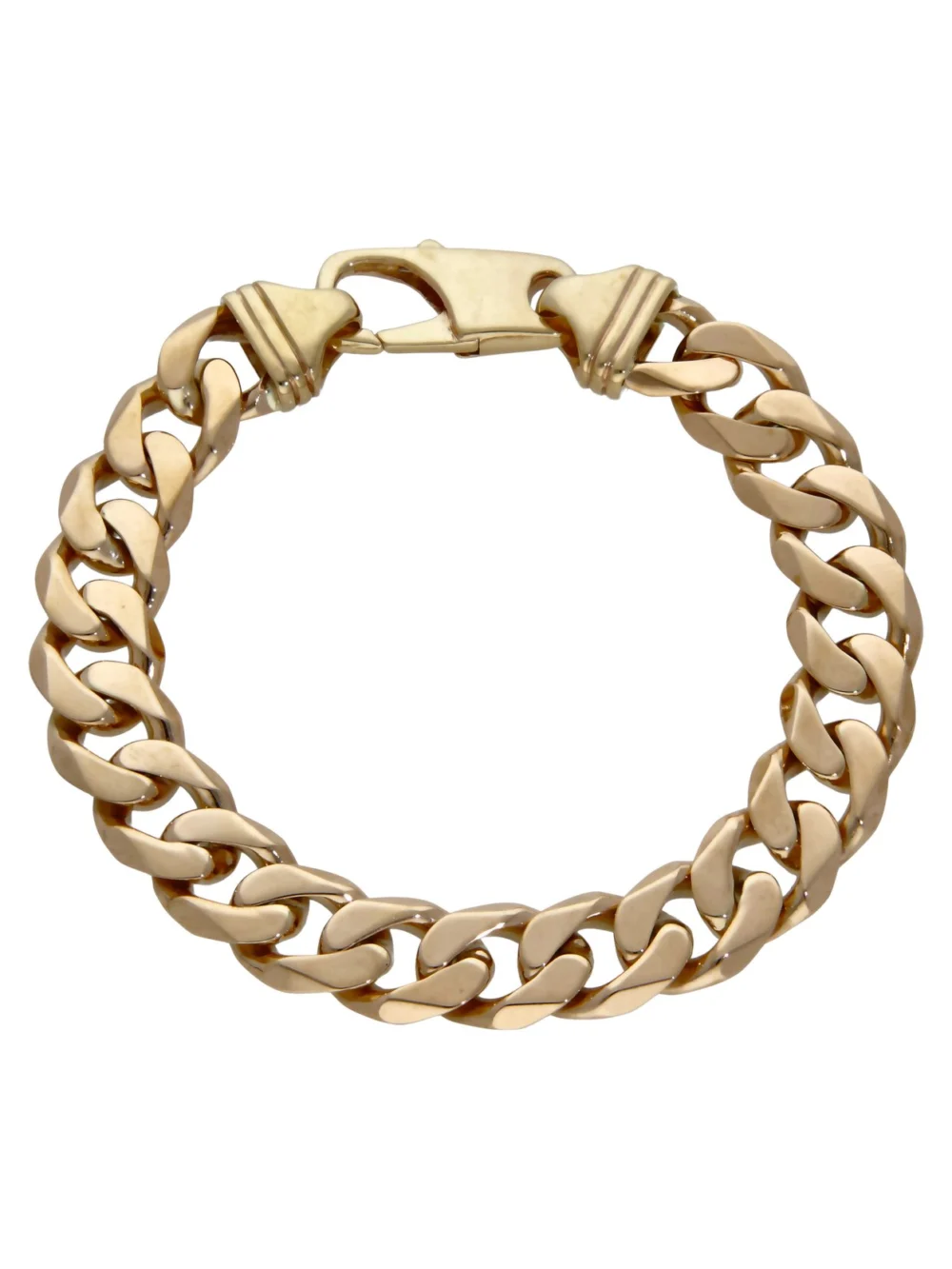 William May 9ct Yellow Gold 9" Heavy Curb Bracelet