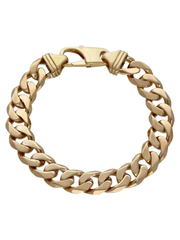 William May 9ct Yellow Gold 9" Heavy Curb Bracelet