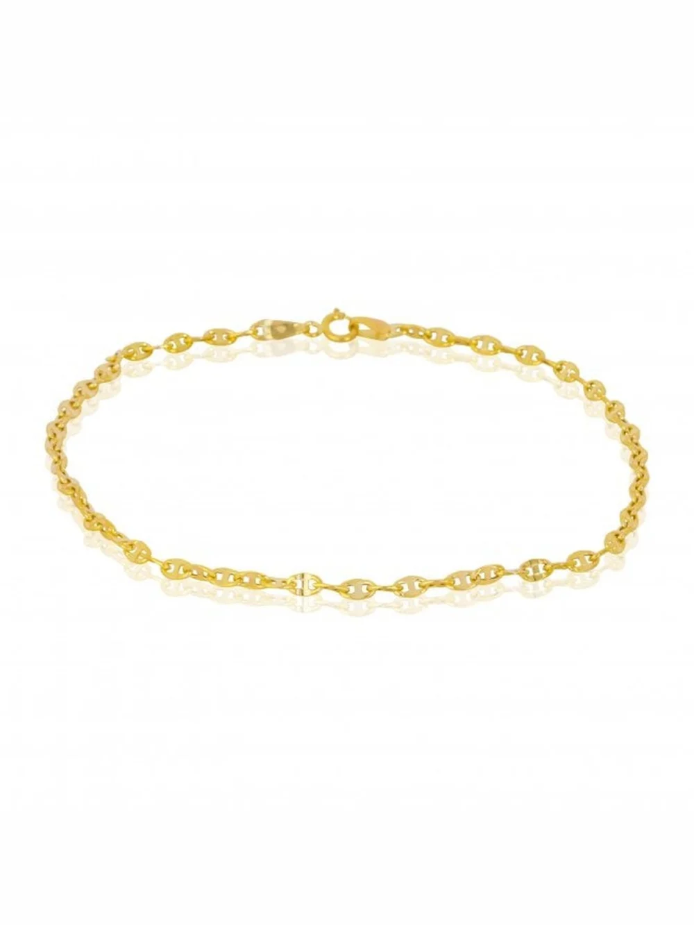 William May 9ct Yellow Gold 9 Inch Anchor Link Anklet