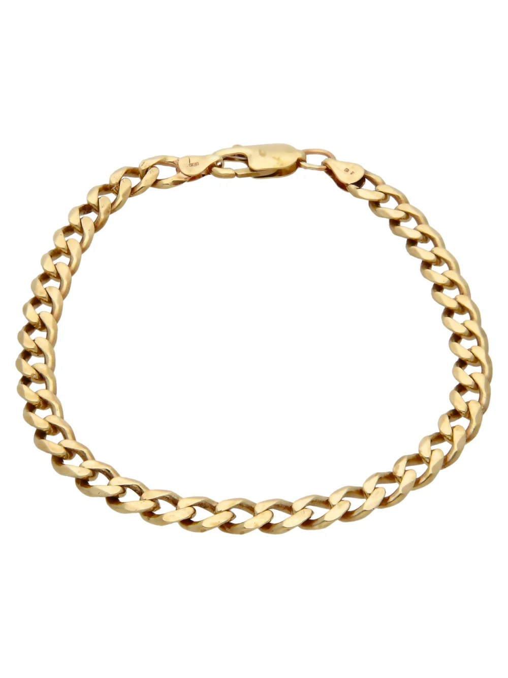 William May 9ct Yellow Gold 9.25" Curb Bracelet