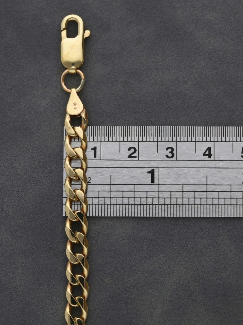 William May 9ct Yellow Gold 9.25" Curb Bracelet, view 2