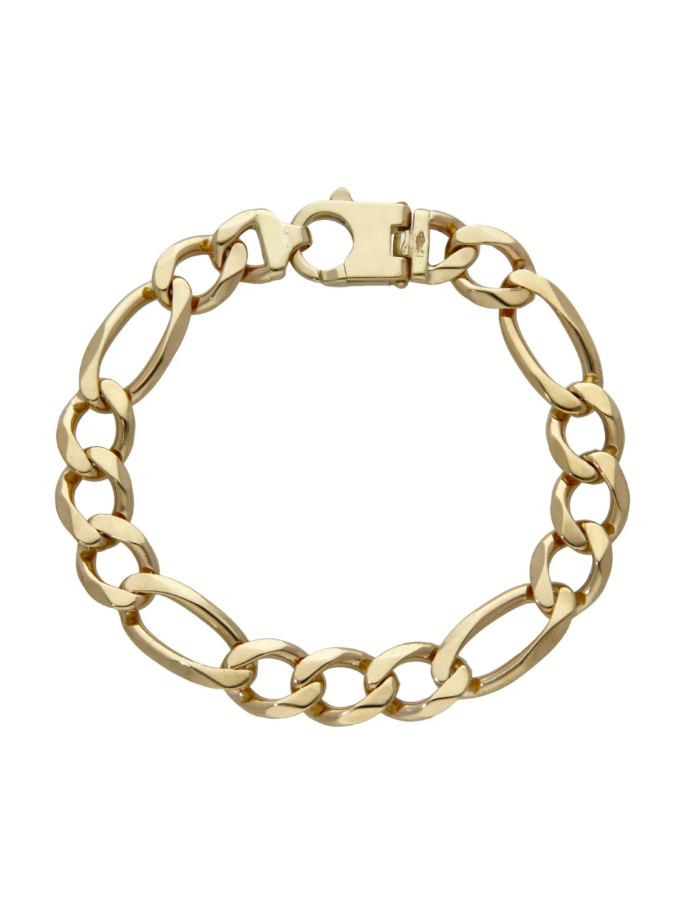 William May 9ct Yellow Gold 9.25" Heavy Figaro Bracelet