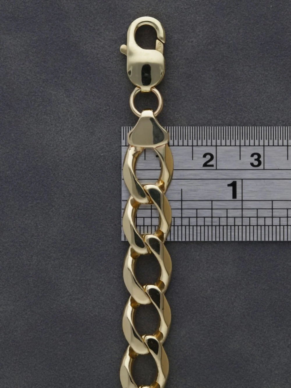 William May 9ct Yellow Gold 9.5" Curb Bracelet, view 2