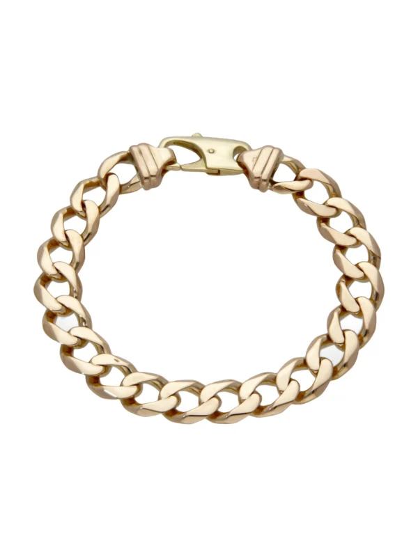 William May 9ct Yellow Gold 9.5" Heavy Curb Bracelet