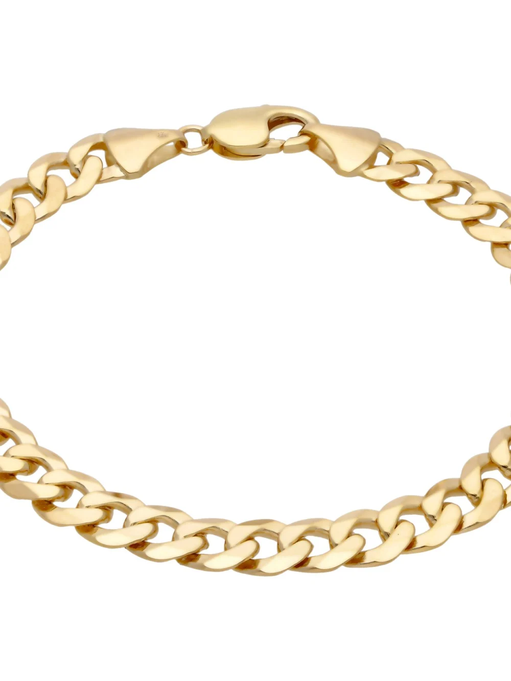 William May 9ct Yellow Gold 9.5 Inch Solid Curb Link Bracelet 27.6G