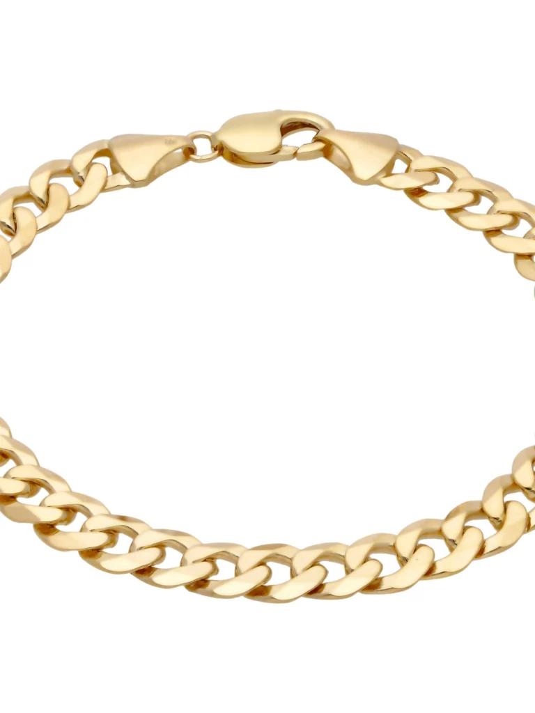 William May 9ct Yellow Gold 9.5 Inch Solid Curb Link Bracelet 27.6G