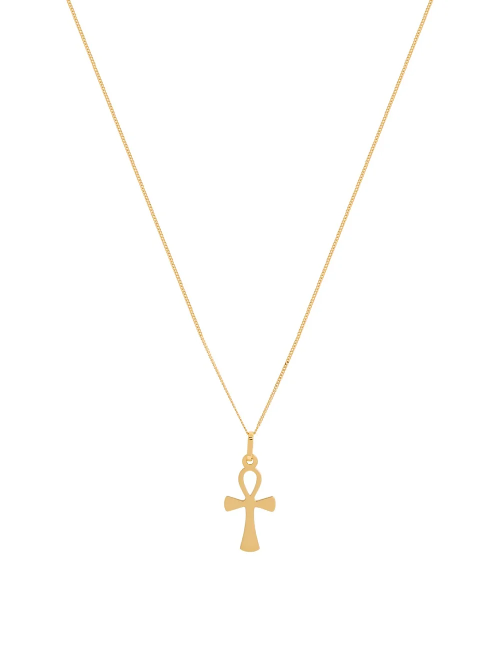 William May 9ct Yellow Gold Ankh Cross Pendant & 18" Necklace