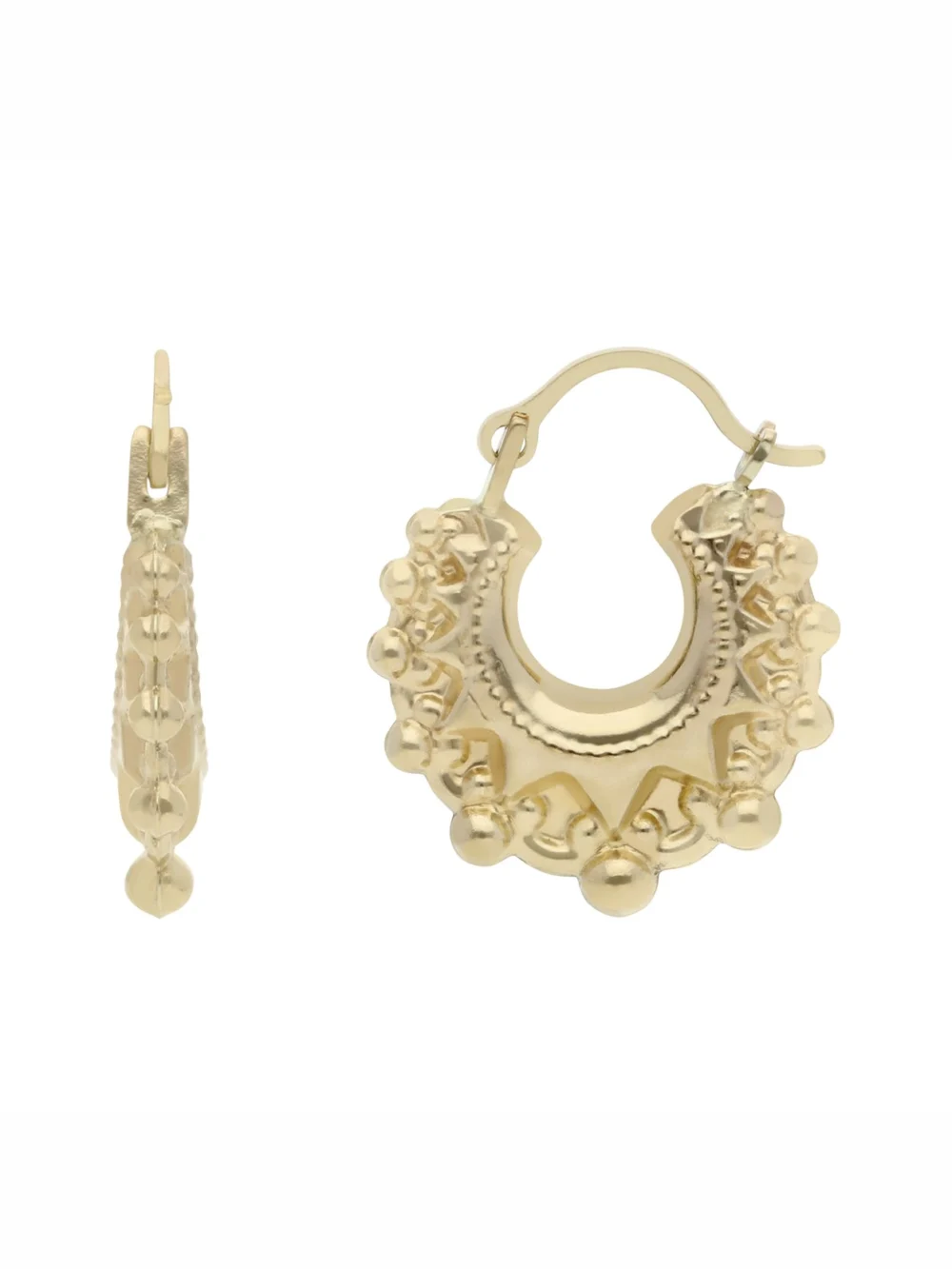 William May 9ct Yellow Gold Baby Traditional Creole Hoop Earrings