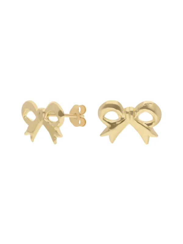 William May 9ct Yellow Gold Bow Stud Earrings