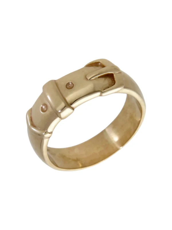 William May 9ct Yellow Gold Buckle Band Ring