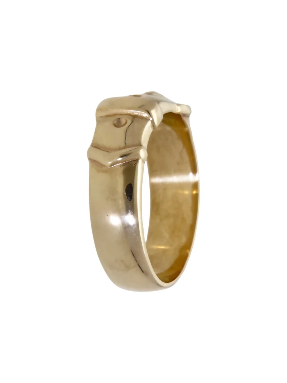 William May 9ct Yellow Gold Buckle Band Ring, view 2