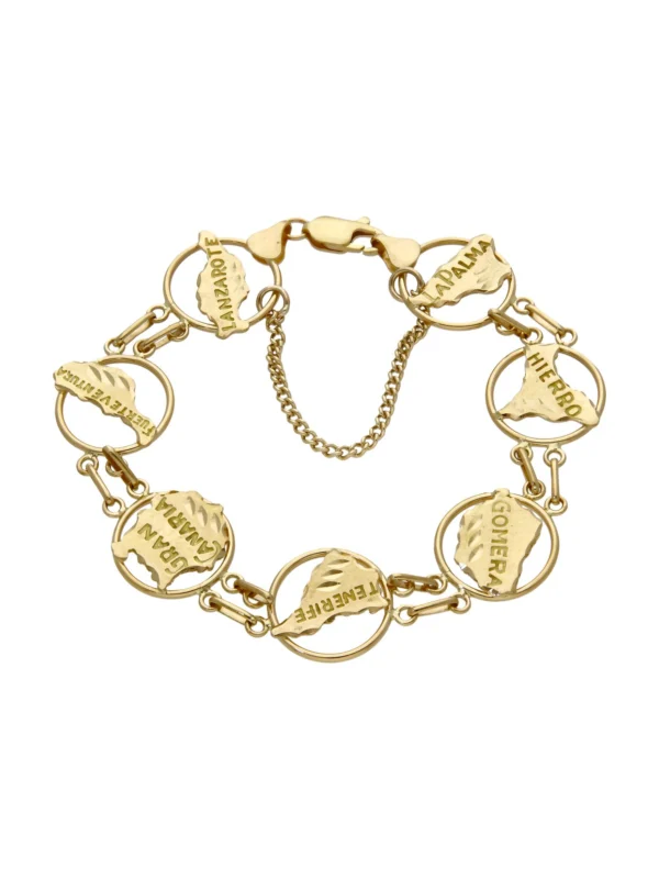 William May 9ct Yellow Gold Canary Island Bracelet