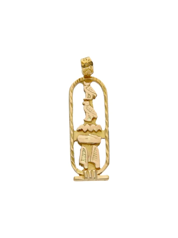 William May 9ct Yellow Gold Cartouche Pendant
