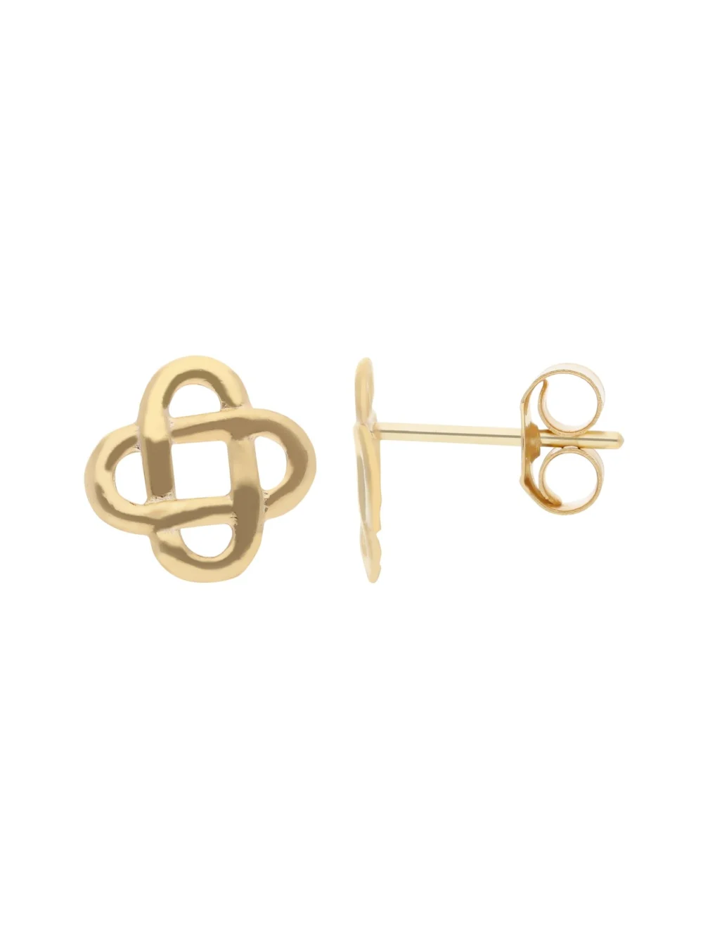 William May 9ct Yellow Gold Celtic Knot Style Stud Earrings