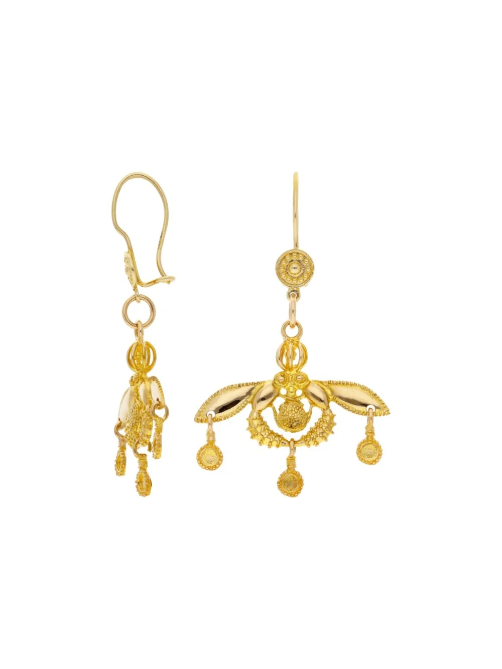 William May 9ct Yellow Gold Chandelier Drop Earrings, view 2