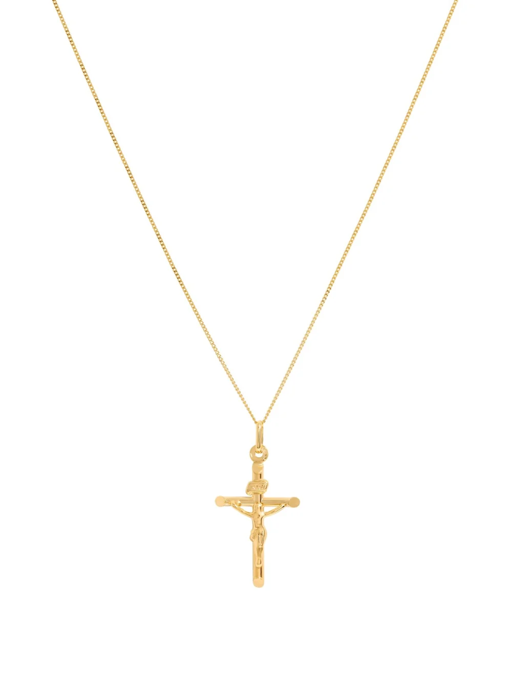 William May 9ct Yellow Gold Crucifix Pendant & 18" Necklace, view 2