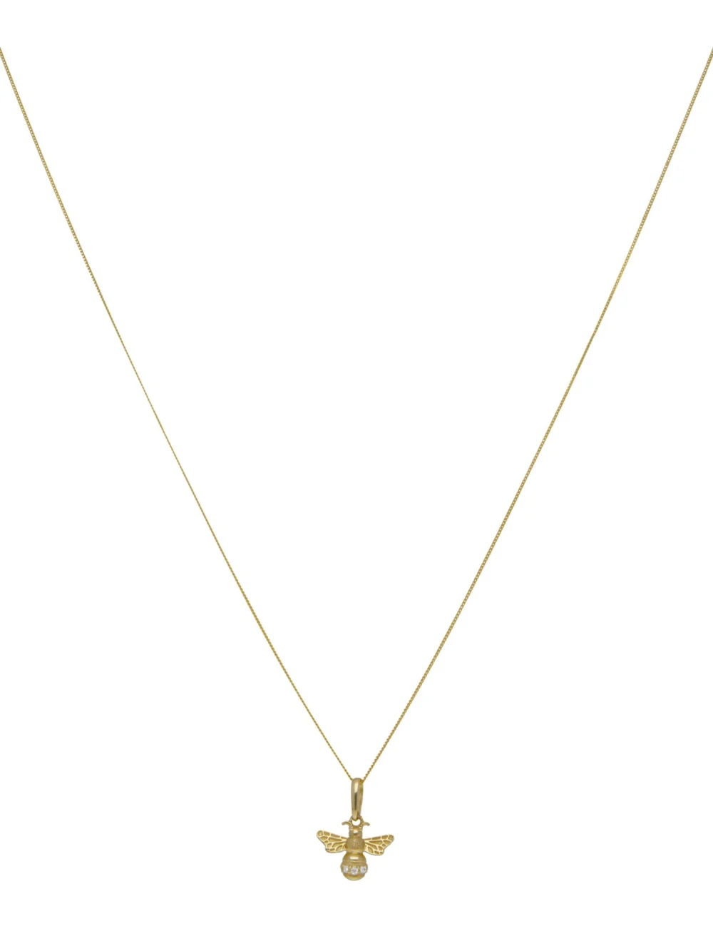 William May 9ct Yellow Gold Cubic Zirconia Manchester Bee Necklace
