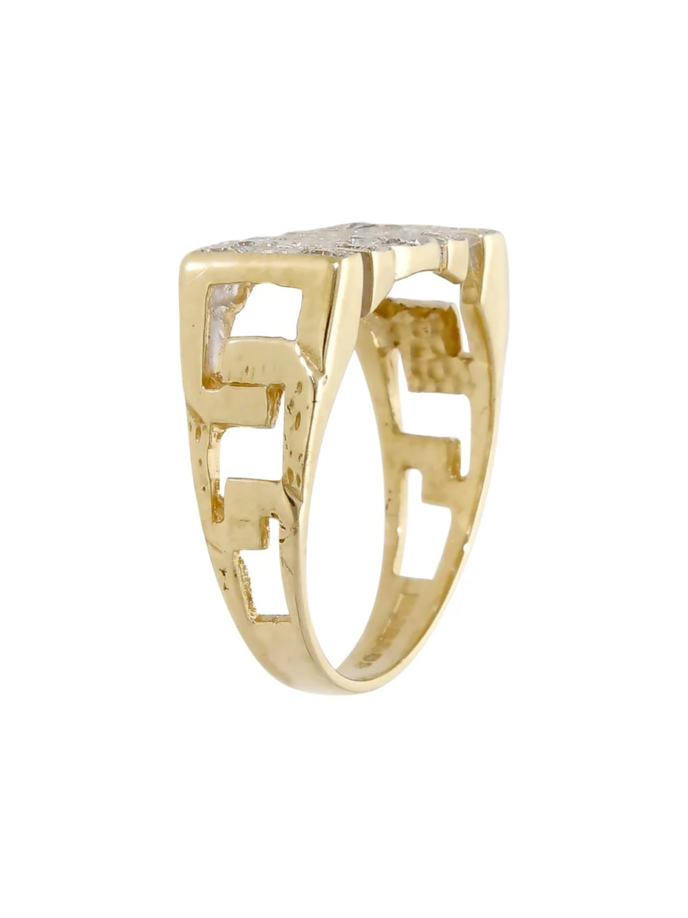 William May 9ct Yellow Gold Cubic Zirconia Mum Ring, view 2