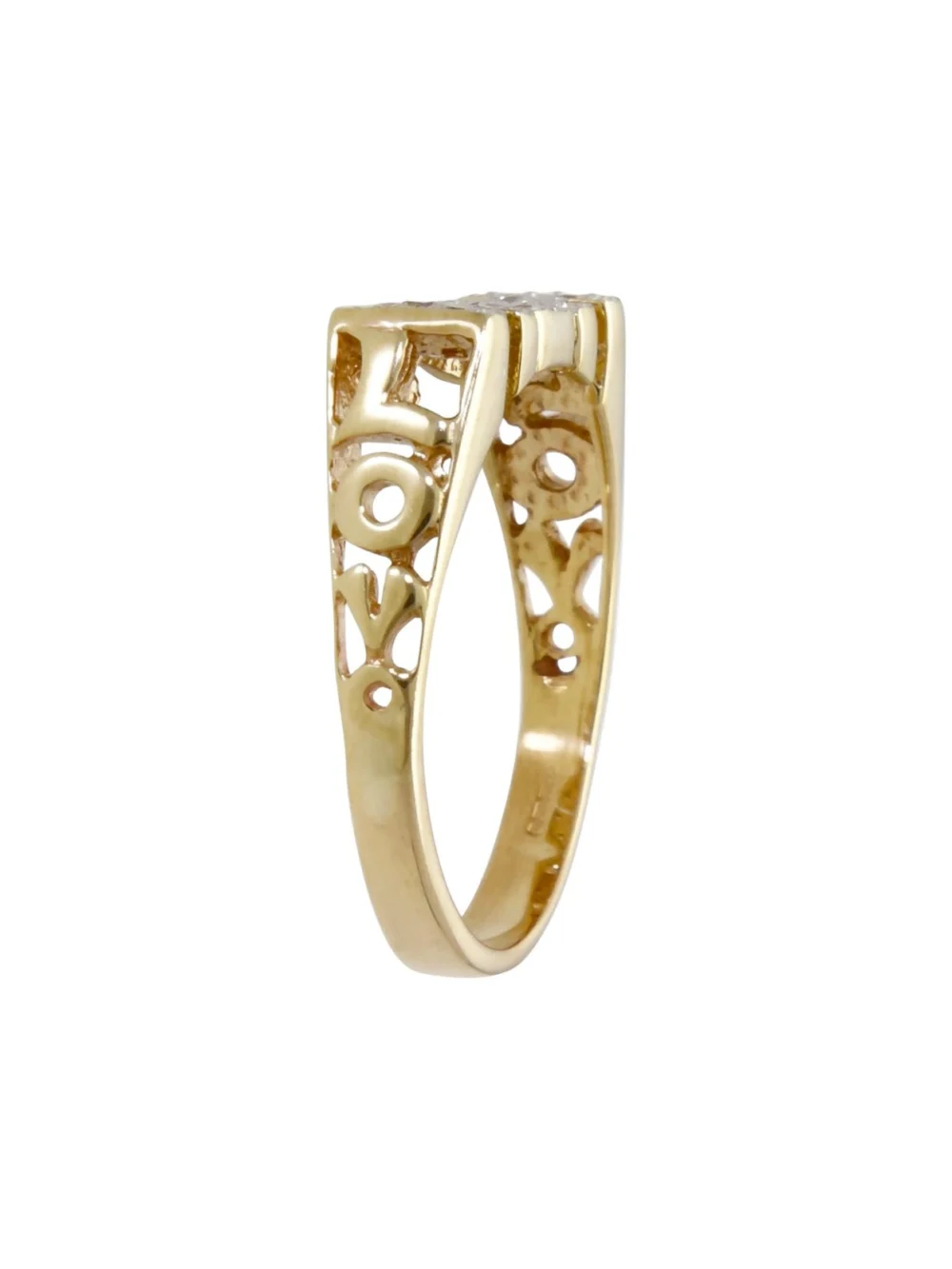 William May 9ct Yellow Gold Cubic Zirconia Set Mum Ring, view 2